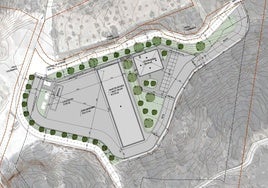 Plano del centro de biomasa de Yunquera.