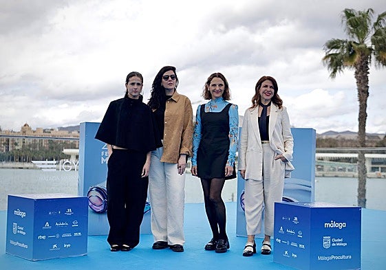 Elvira Lara, Belén Funes, Antonia Zegers y Mamen Camacho, ayer, en la presentación en el festival.
