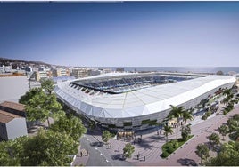 Infografía del proyecto del nuevo estadio de fútbol que se ejecutará en Marbella.