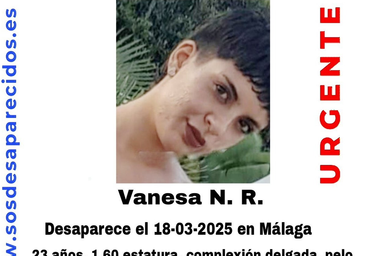 Buscan a una joven de 23 años desaparecida en Málaga