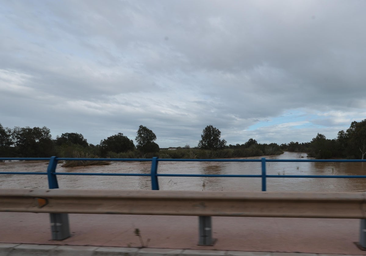 La desembocadura del Guadalhorce refleja los grandes caudales que han fluido por el río.