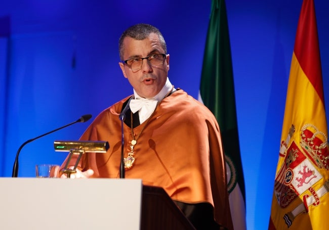 Bernardo Quintero, durante su discurso.