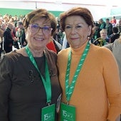 Álvarez, a la derecha de la imagen, junto a Marisa Bustinduy, exsecretaria general del PSOE.