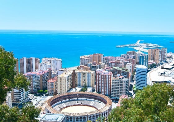 Vista de la ciudad desde el mirador de Gibralfaro.