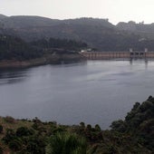 Imagen reciente del embalse de La Concepción, justo antes de desaguar.