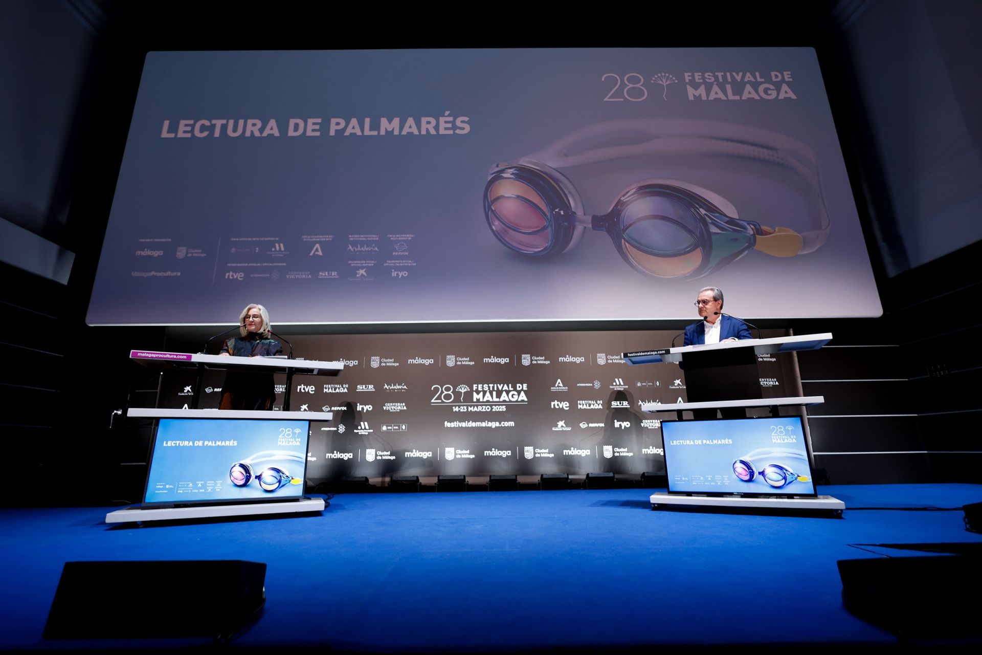 Lectura del palmarés de la 28º edición del Festival de Málaga