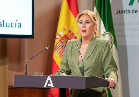 Carolina España, consejera de Hacienda y portavoz de la Junta.