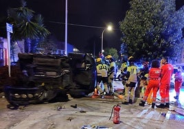 Una joven de 18 años, en estado crítico tras un aparatoso accidente en el polígono Guadalhorce
