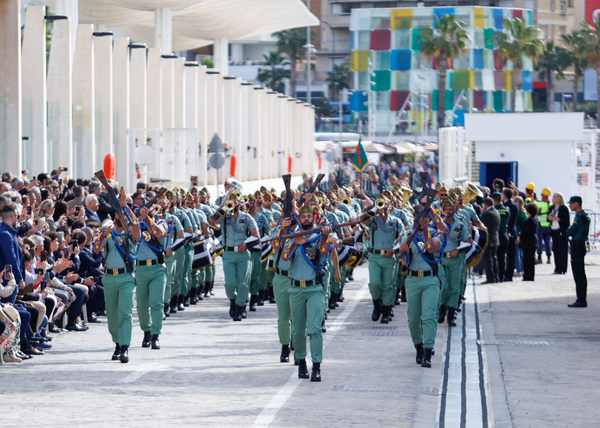 Desembarco de la Legión en el Puerto de Málaga