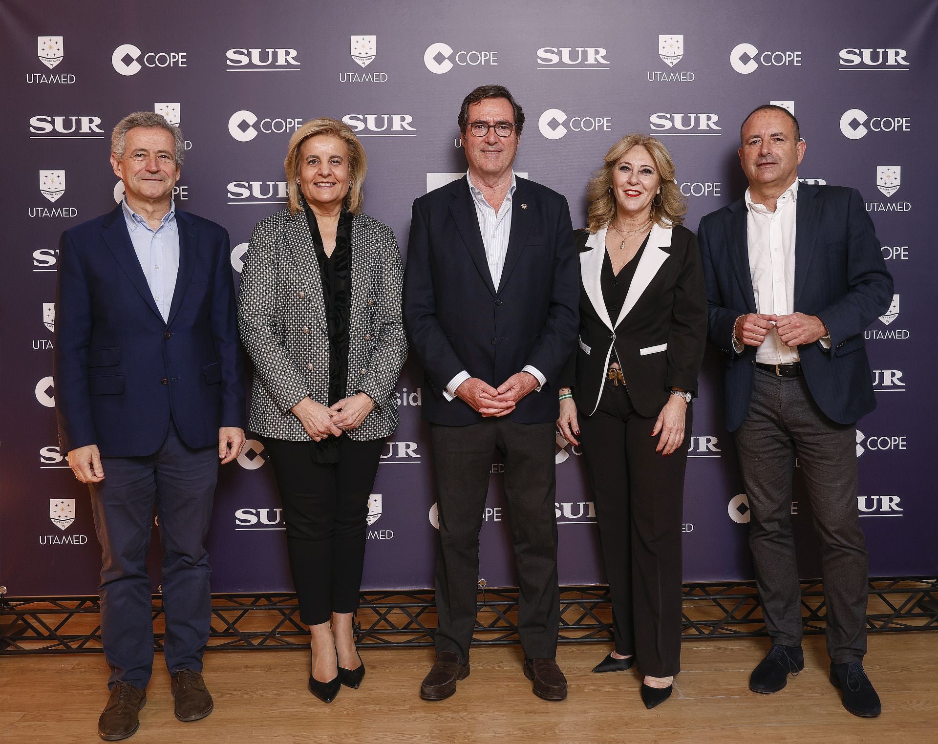 Antonio Gómez-Guillamón, Fátima Báñez, Antonio Garamendi, Carolina España y Manolo Castillo. 