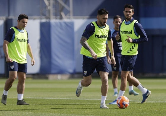 Dioni, en el entrenamiento de este Jueves Santo.