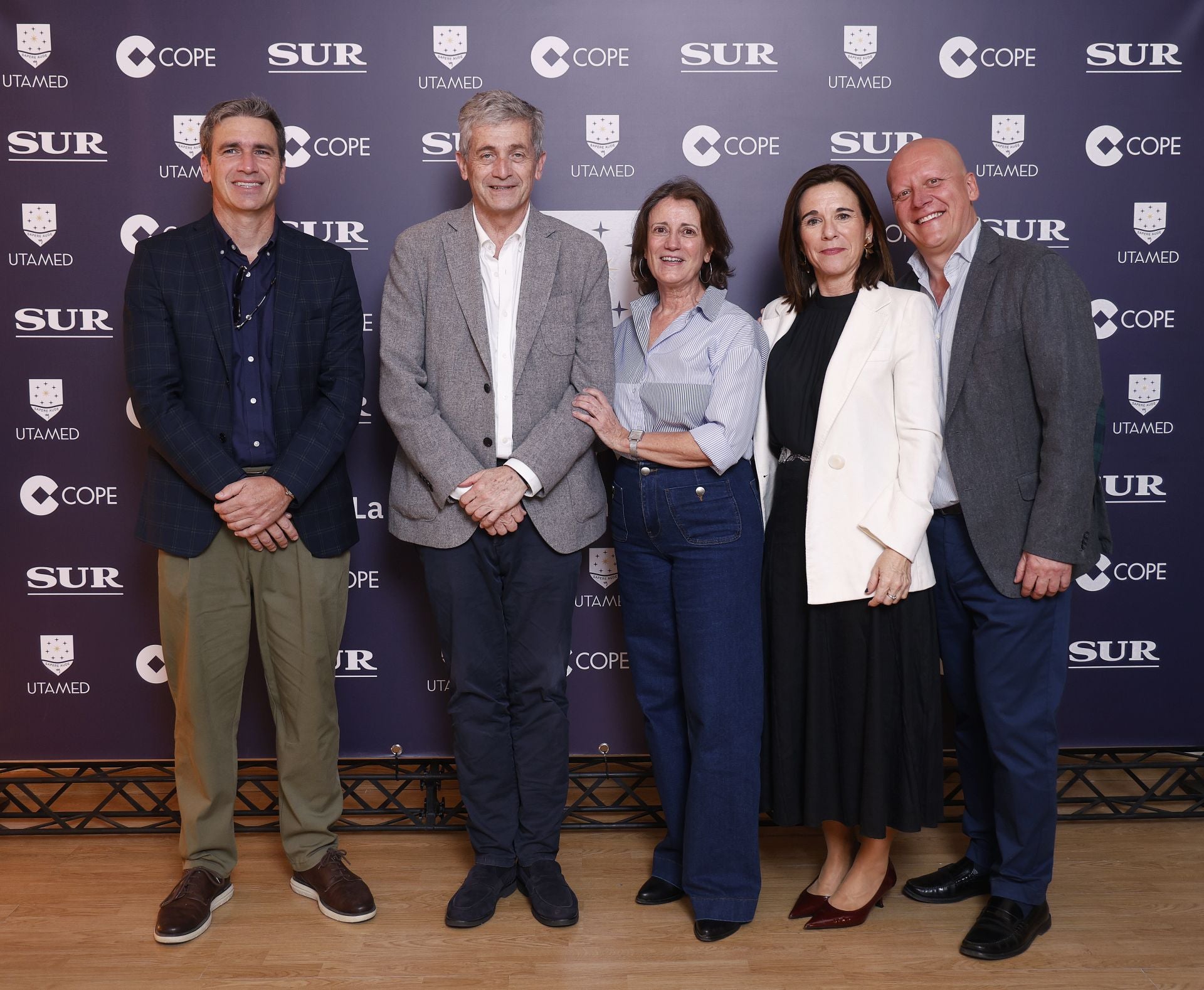 Juan Calderón, Manuel Baca, Pilar Sanmartín, Inmaculada Atencia y Paco Miralles.
