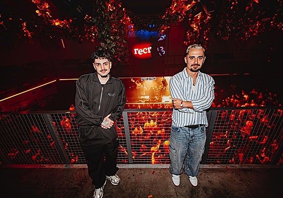 José Sánchez y Jaime Ojeda durante el segundo aniversario de Recreo.