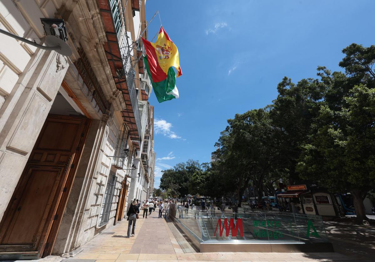 Banderas a media asta en Málaga