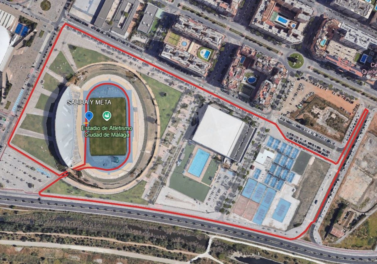 Circuito homologado, con salida y meta en el estadio de atletismo Ciudad de Málaga.