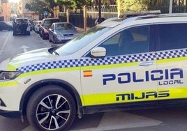 Un herido en una colisión entre una moto y una furgoneta en Las Lagunas de Mijas
