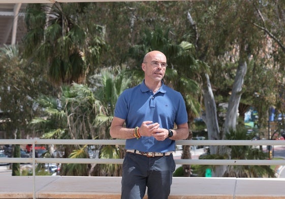 Buxadé, en la terraza de las instalaciones de SUR, antes de la entrevista.