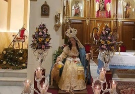 Imagen de la Divina Pastora de Algarrobo.