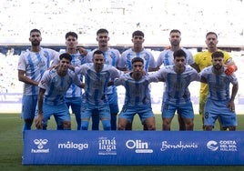 El último once del Málaga, frente al Castellón.