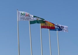 Banderas en las playas de Mijas.
