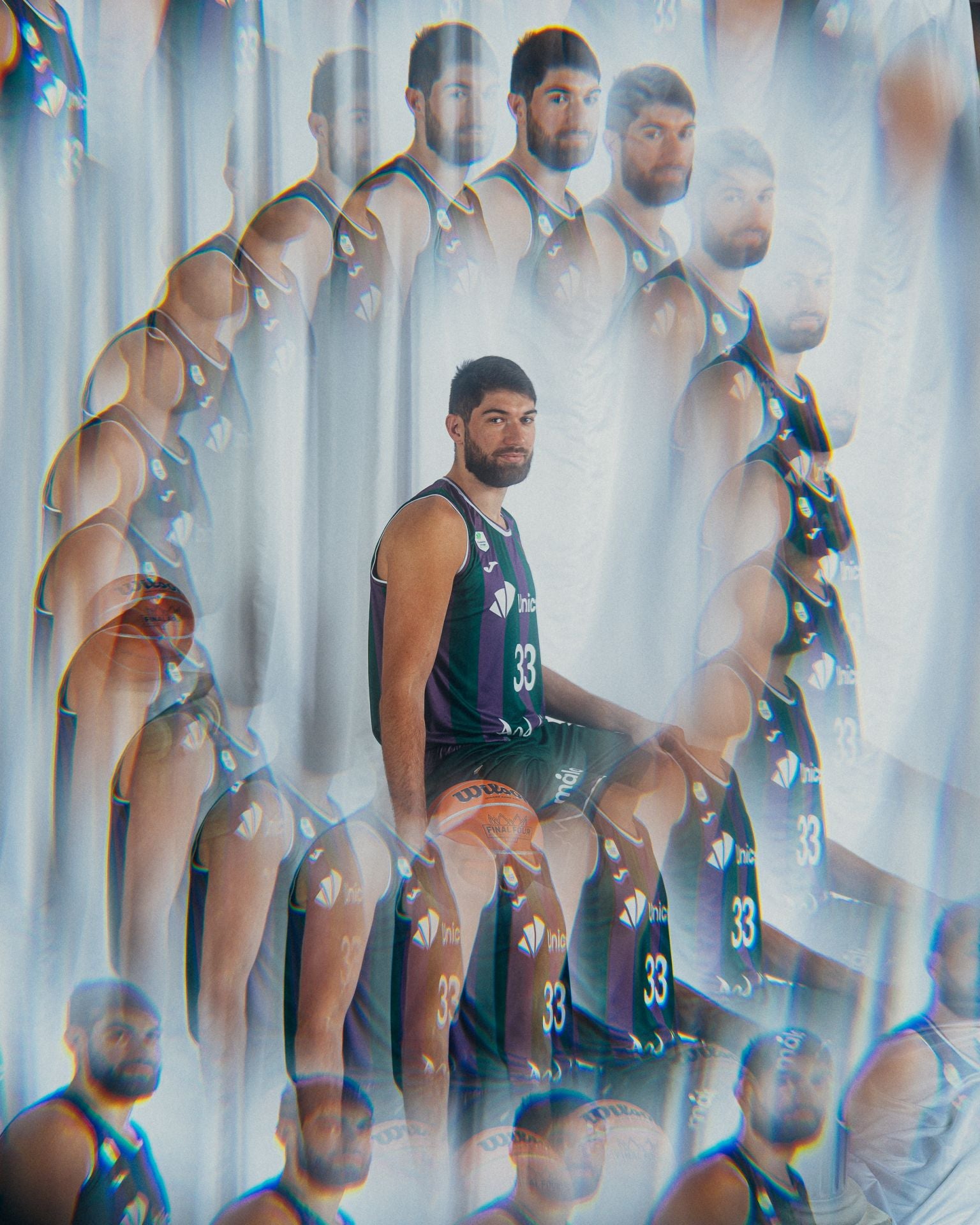 La sesión oficial de fotos del Unicaja para la Final Four de Atenas