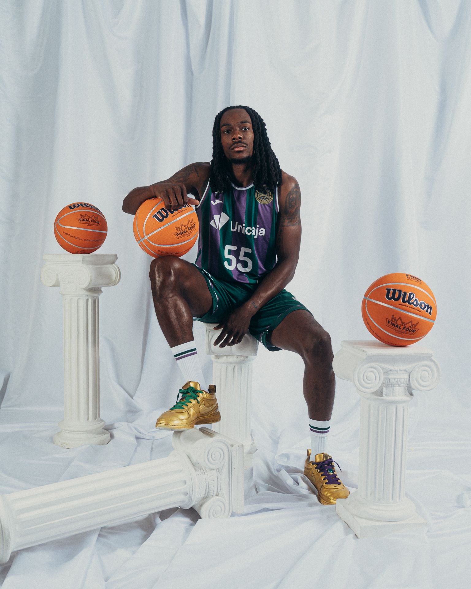 La sesión oficial de fotos del Unicaja para la Final Four de Atenas