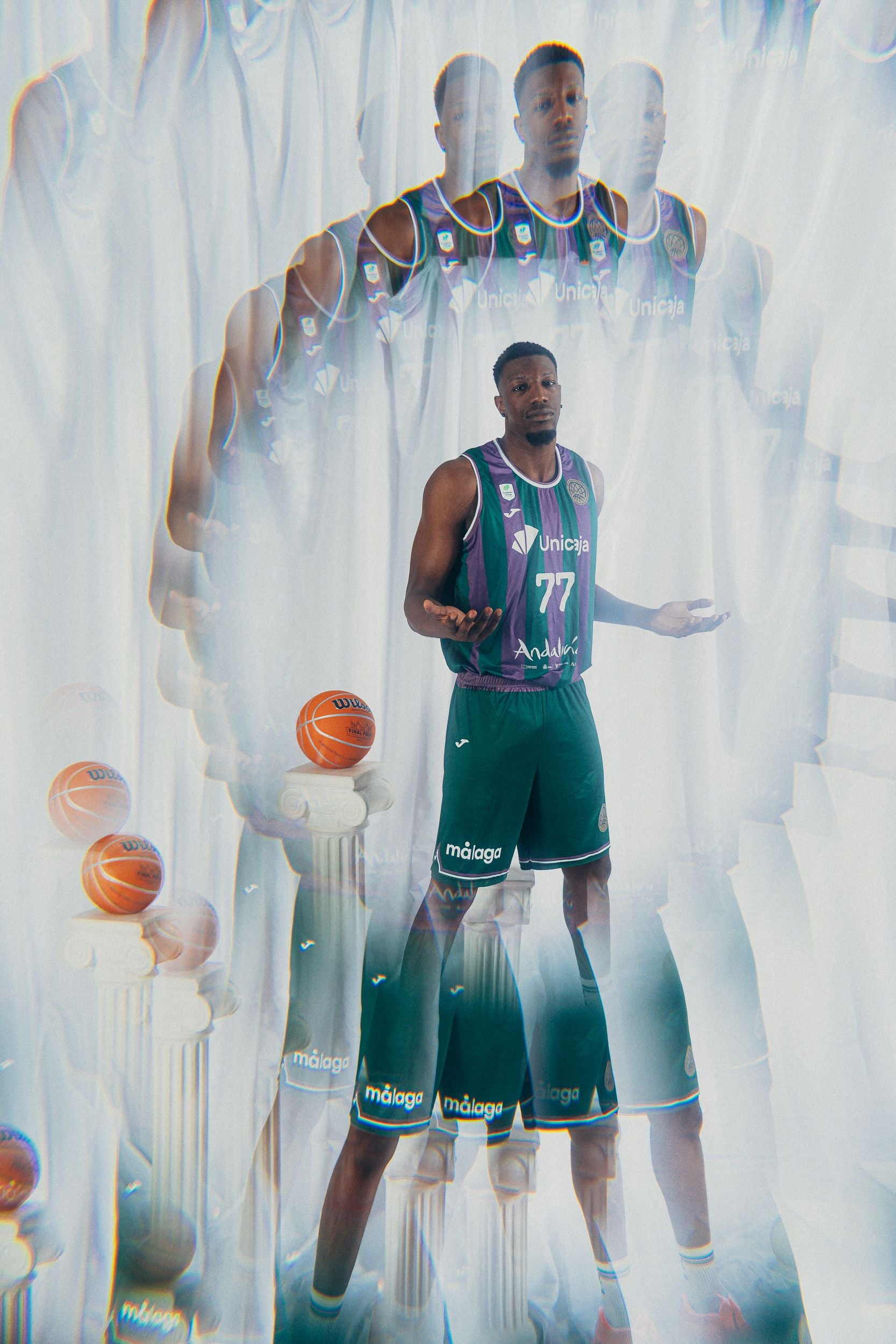 La sesión oficial de fotos del Unicaja para la Final Four de Atenas