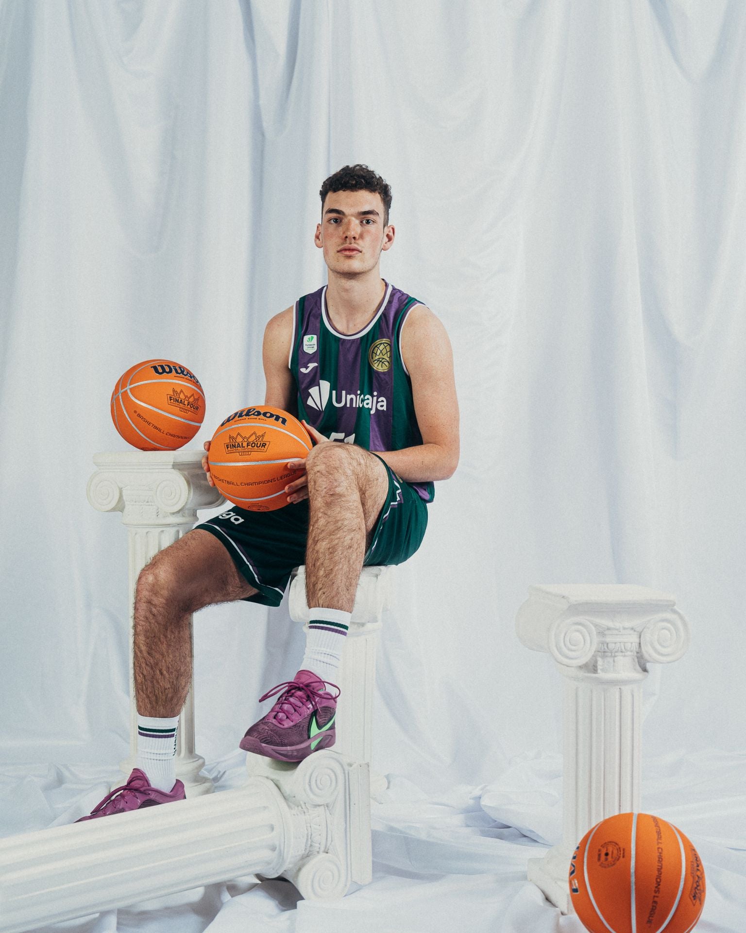 La sesión oficial de fotos del Unicaja para la Final Four de Atenas