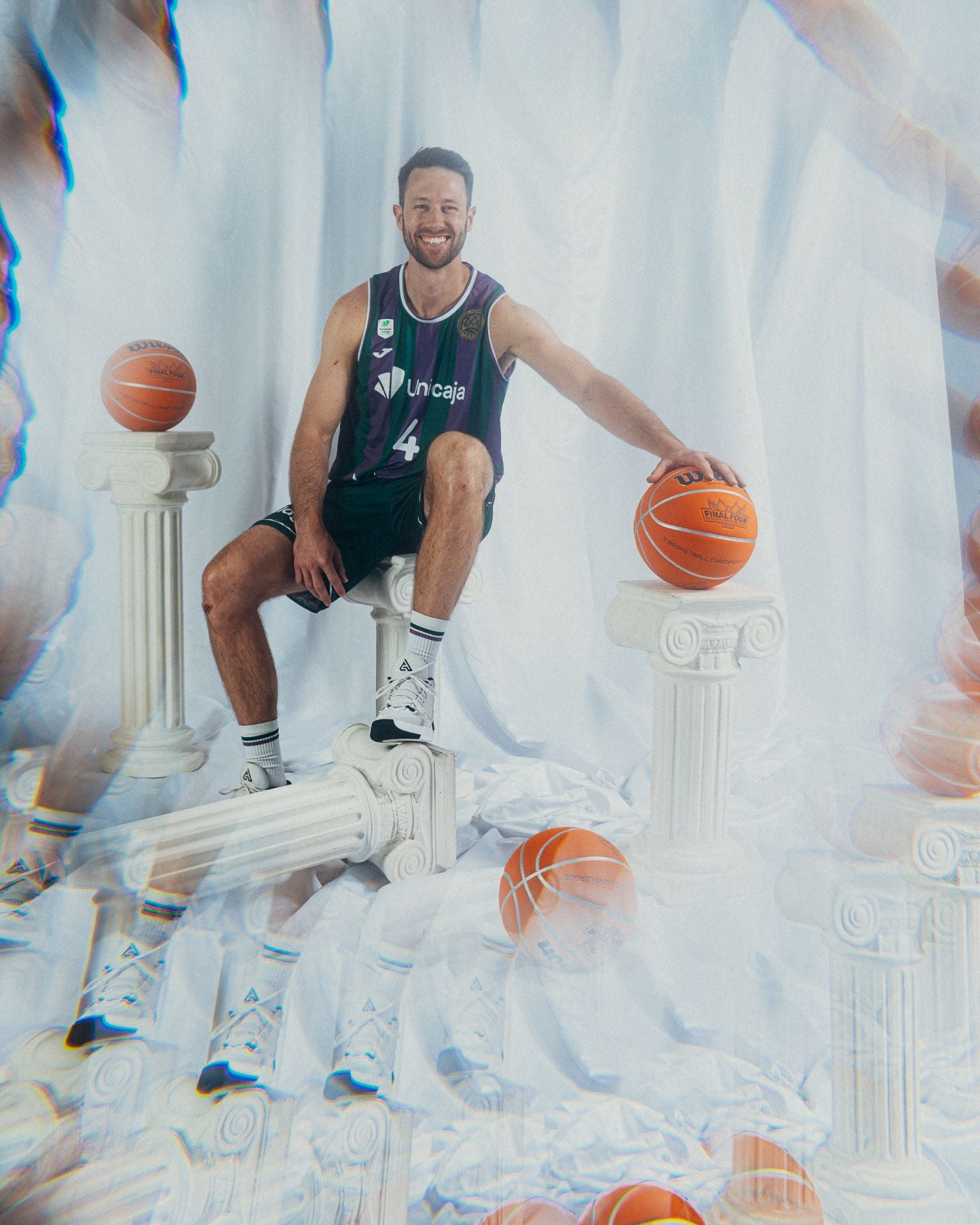 La sesión oficial de fotos del Unicaja para la Final Four de Atenas