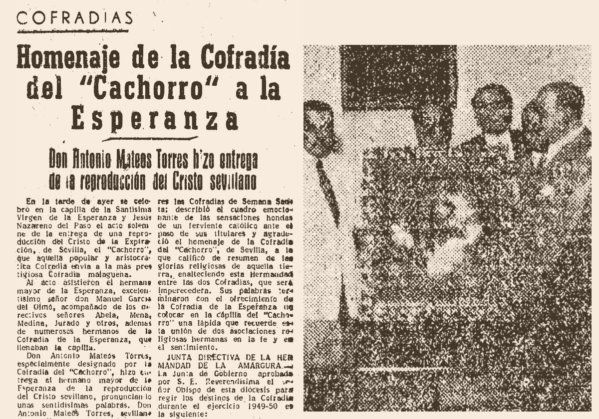Recorte de prensa de diario SUR de la edición del 28 de junio de 1949.