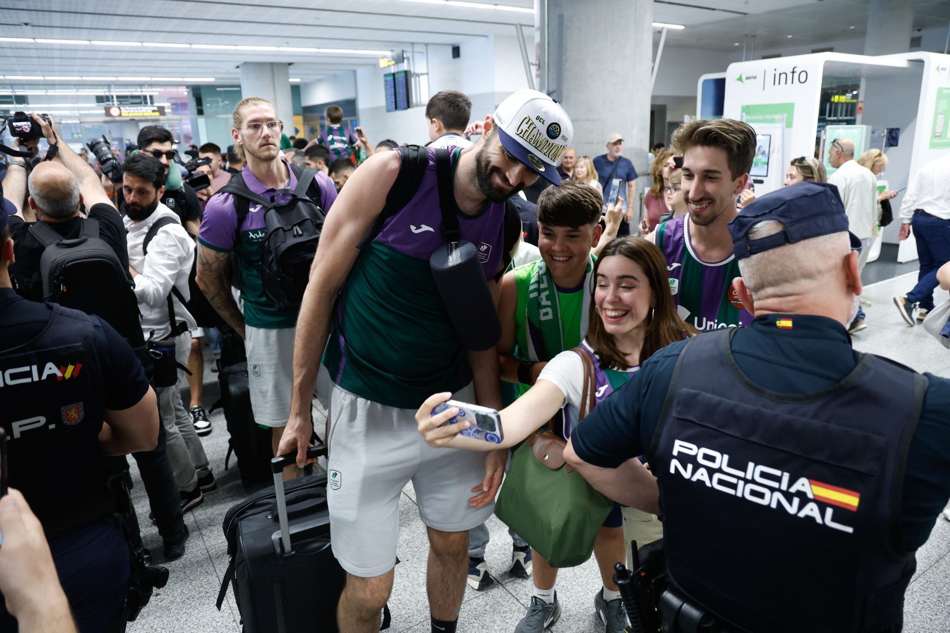 La fiesta de la Champions en Málaga