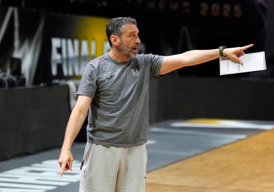 Ibon Navarro, en uno de los últimos entrenamientos de la Final Four.