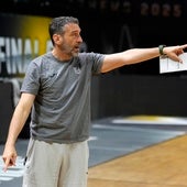 Ibon Navarro, en uno de los últimos entrenamientos de la Final Four.
