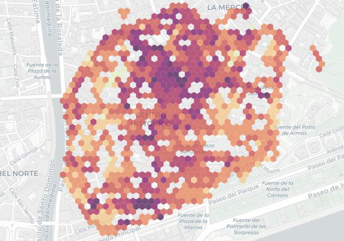 Mapa elaborado por los vecinos donde no se ve ningún punto verde.