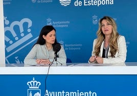 De izquierda a derecha, María Aguilar y Alexandra Polacci, durante la presentación del proyecto.