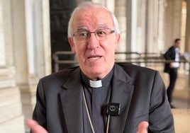 José Ángel Saiz, este miércoles, en el atrio de San Pedro del Vaticano.