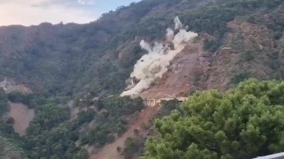 Las voladuras en la montaña para reponer la carretera A-397 entre Ronda y San Pedro de Alcántara ya han comenzado
