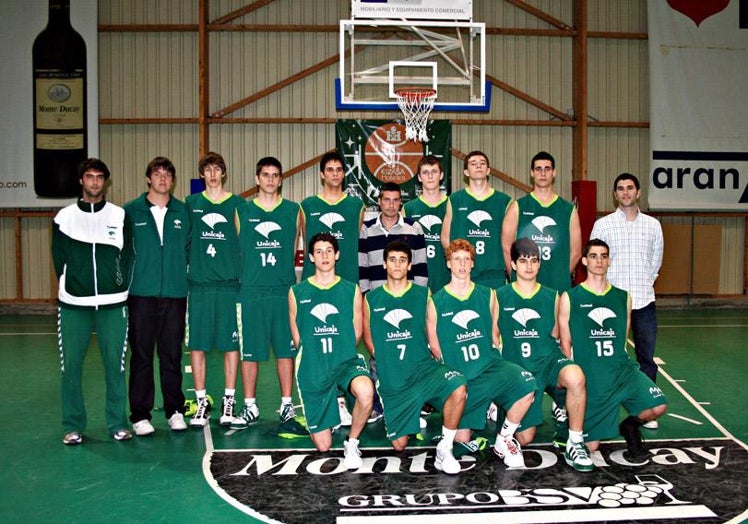 Equipo cadete del Unicaja entre 2008 y 2010.