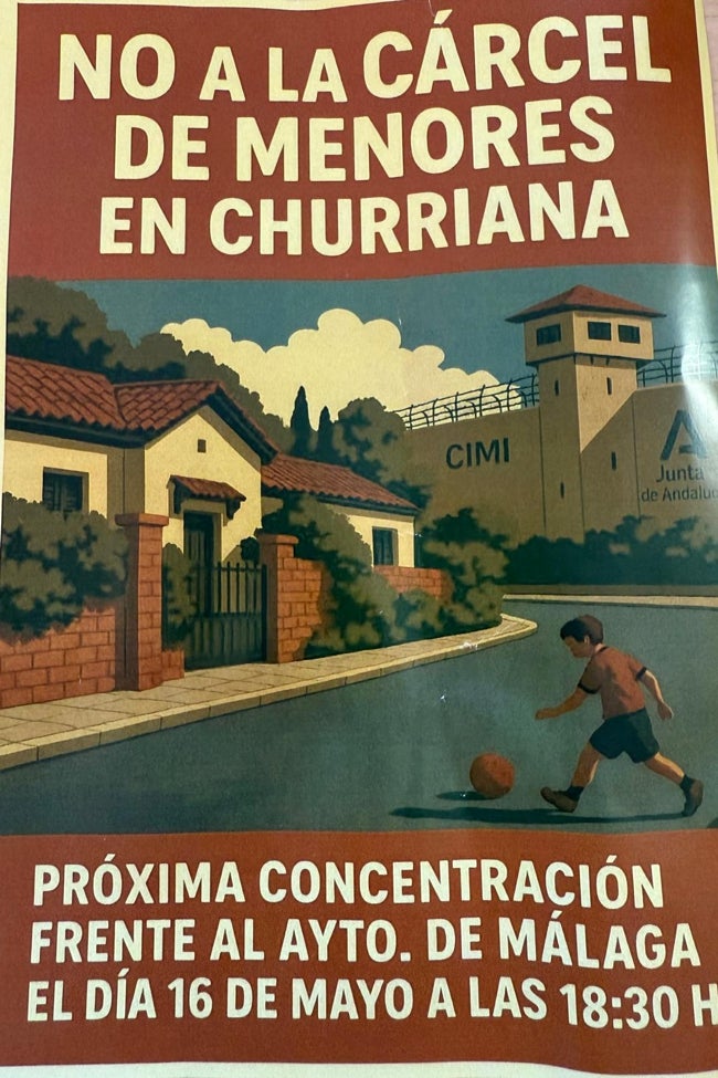 Flyer o pasquín animando a la concentración que van a desarrollar este viernes a las puertas del Ayuntamiento de Málaga.