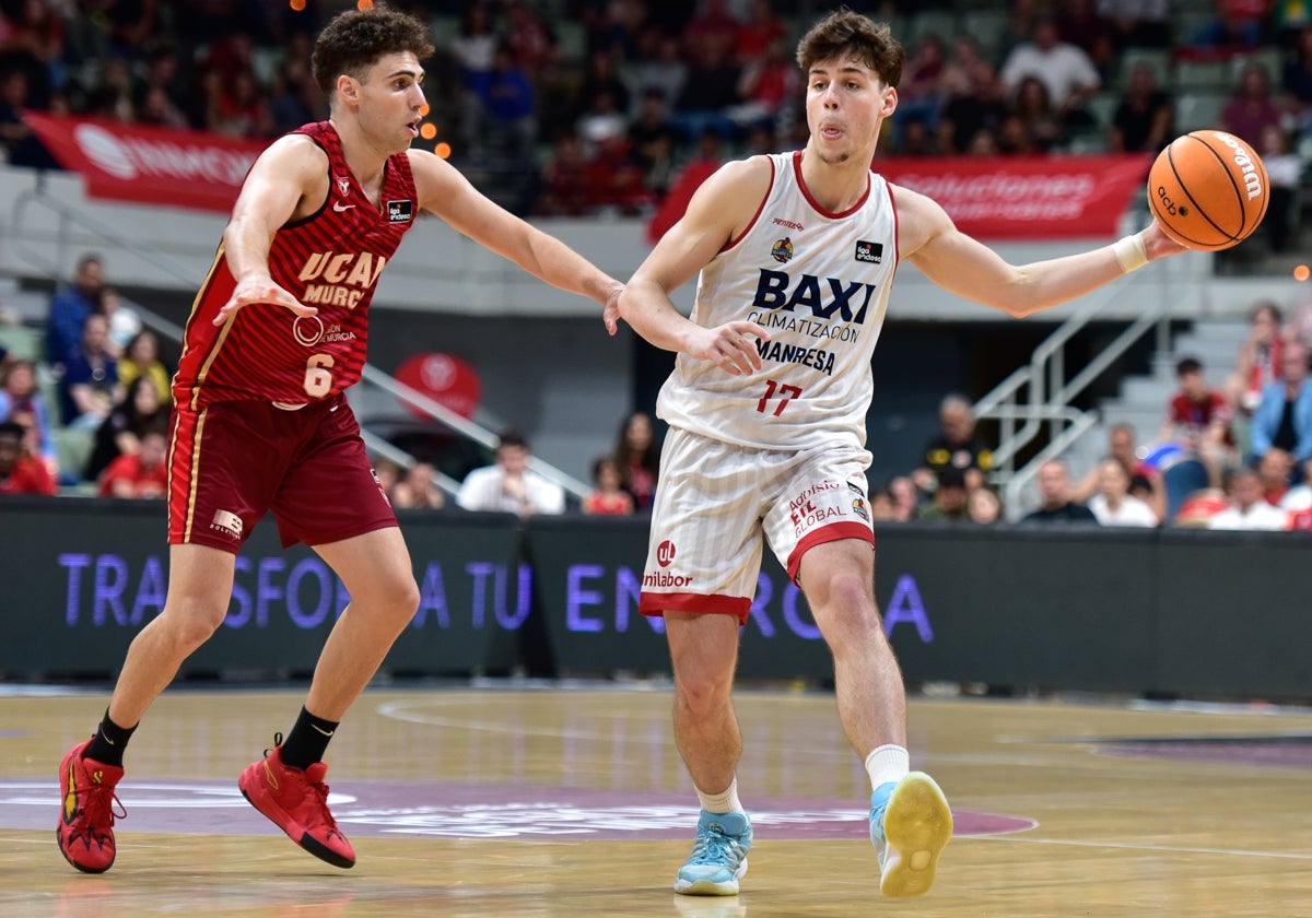 Mario Saint-Supéry, durante un partido ante el UCAM.
