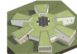 Visión en 3D del futuro centro de visitantes de Conejeras el Parque Nacional Sierra de las Nieves.