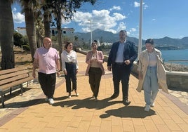 Ediles socialistas de Nerja, con el portavoz en la Diputación, Josele González.