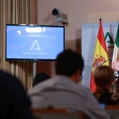 Carolina España, en su comparecencia tras el Consejo de Gobierno de la Junta.