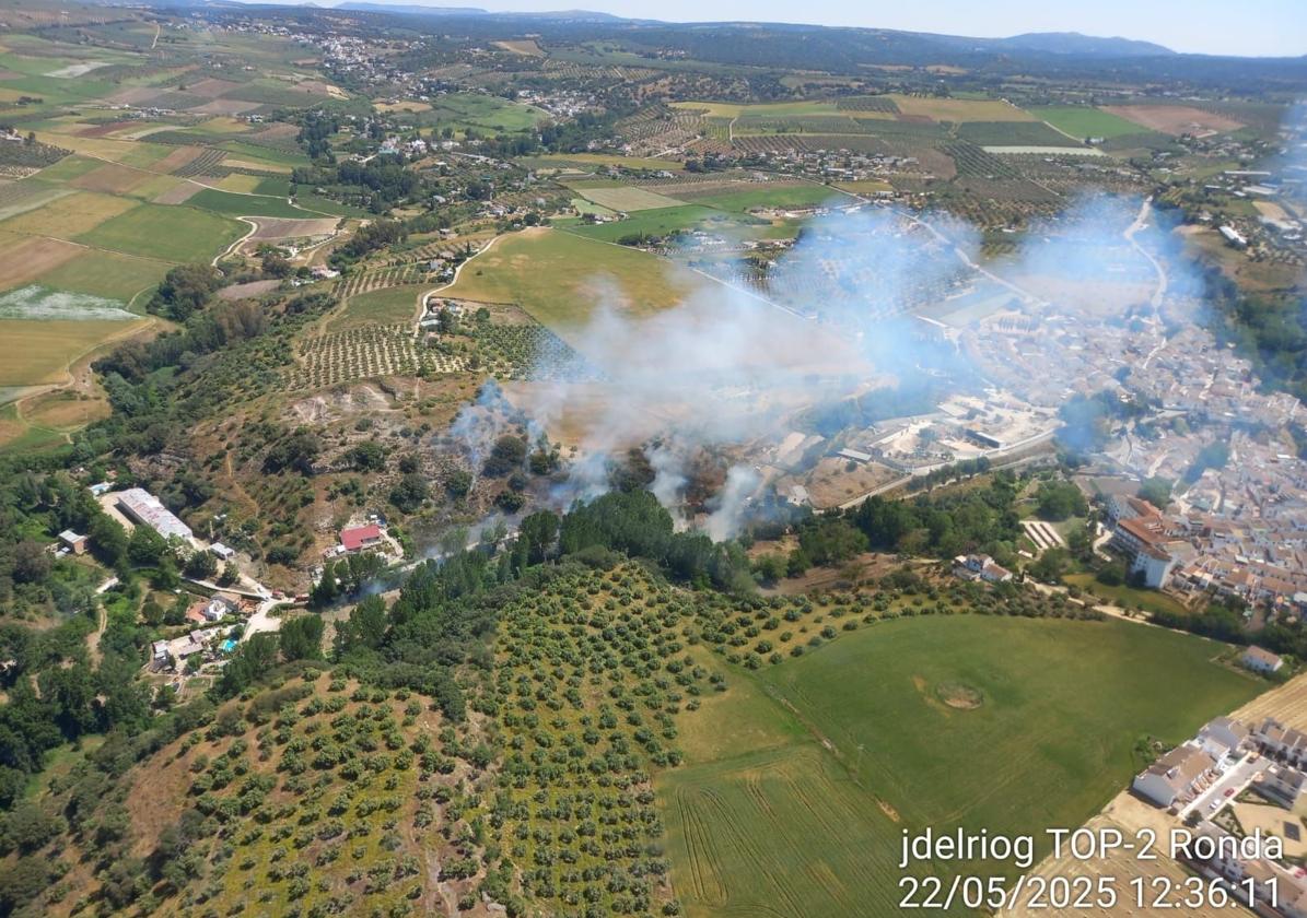 Controlado un incendio forestal en Arriate