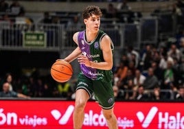 Guillermo del Pino, en un partido de Champions con el Unicaja.