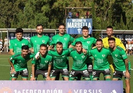 El once del Antequera frente al Marbella.