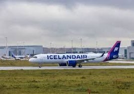 Avión de la aerolínea de bandera de Islandia.