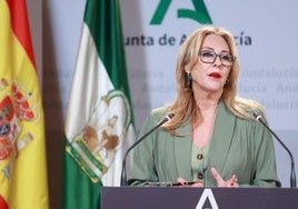 Carolina España, en su comparecencia tras el Consejo de Gobierno.
