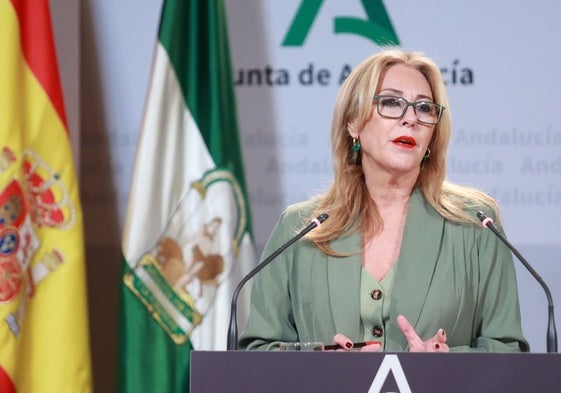 Carolina España, en su comparecencia tras el Consejo de Gobierno.