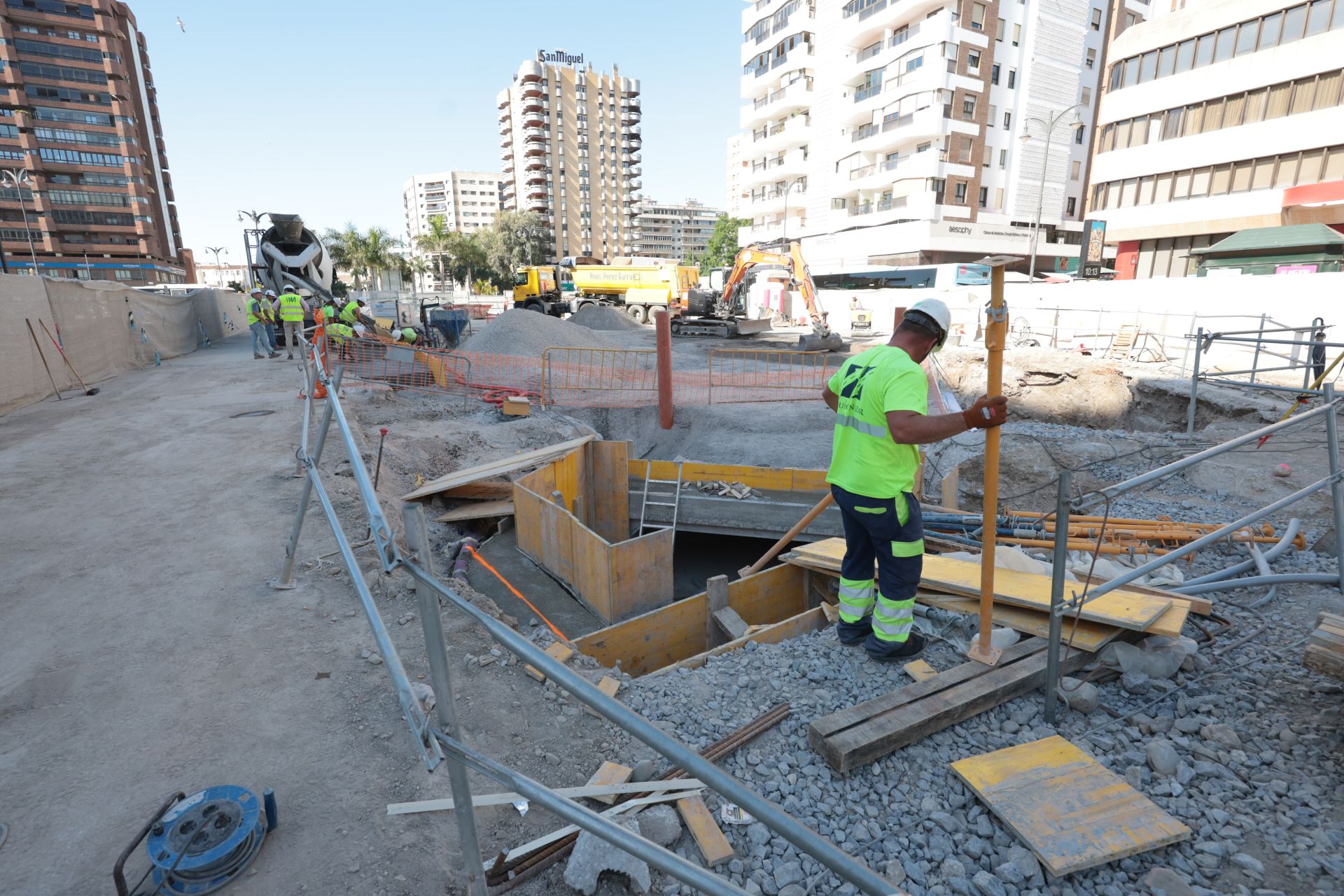 Asi avanzan las obras del metro de Málaga en Hilera